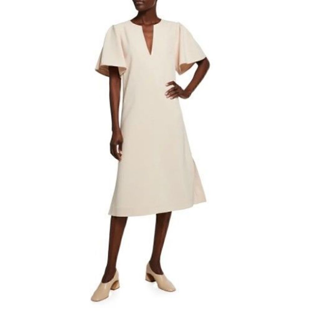 TOCCIN NY Flutter Sleeve A-Line Dress in Sand NWT Size 0